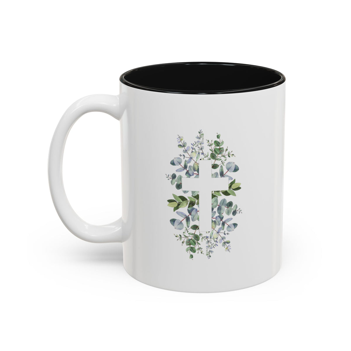 Personalized Godmother Gift Mug – Minimalist Eucalyptus (11oz)