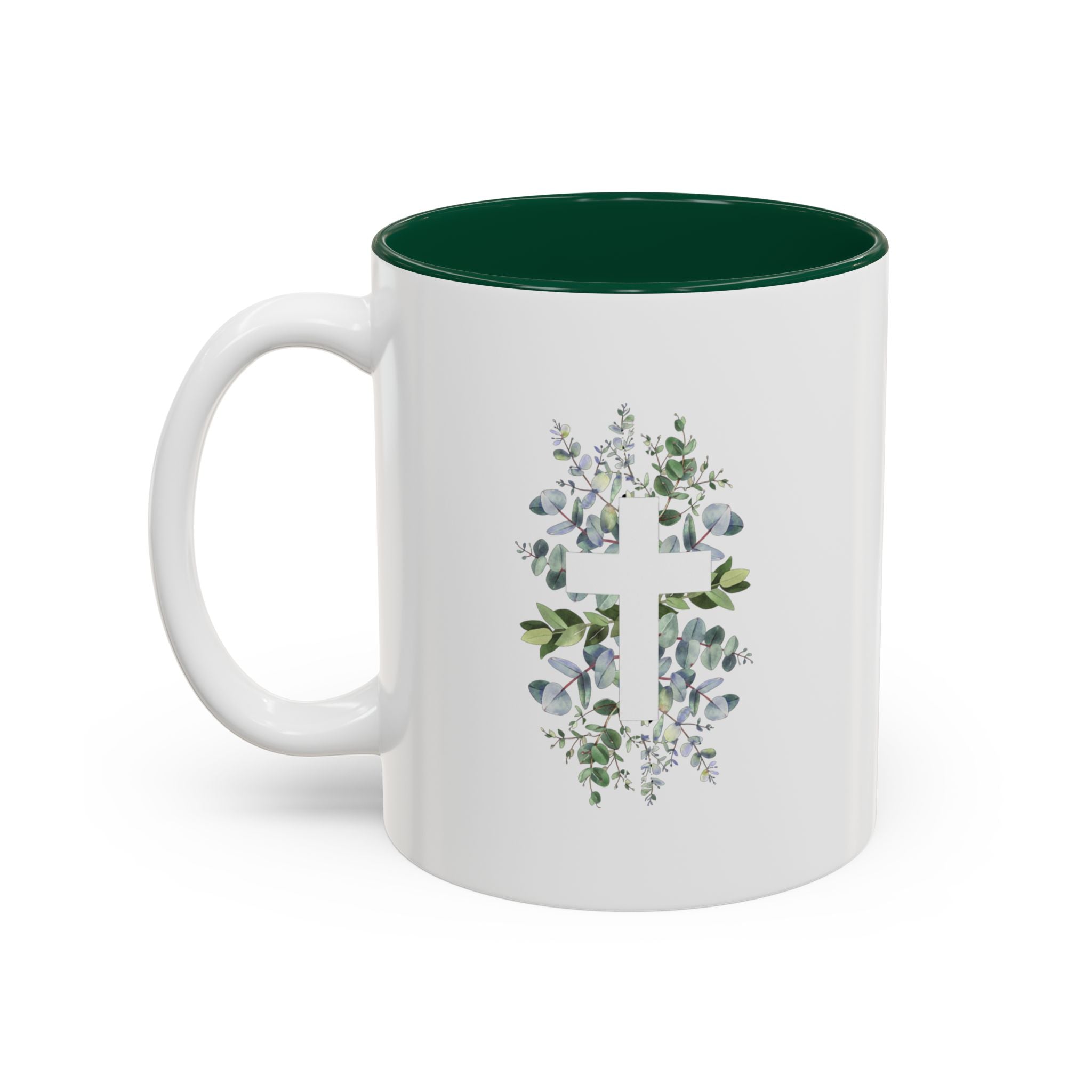 Personalized Godmother Gift Mug – Minimalist Eucalyptus (11oz)