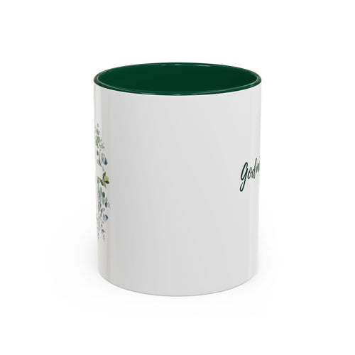 Personalized Godmother Gift Mug – Minimalist Eucalyptus (11oz)