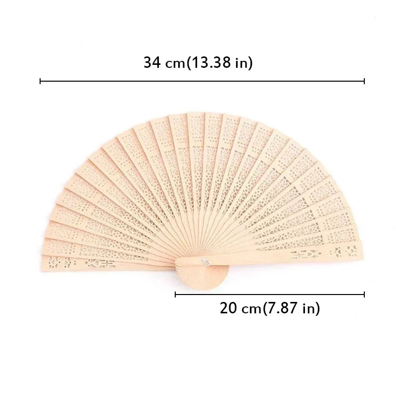 Minimalist Wood Folding Fans - Guest Favors