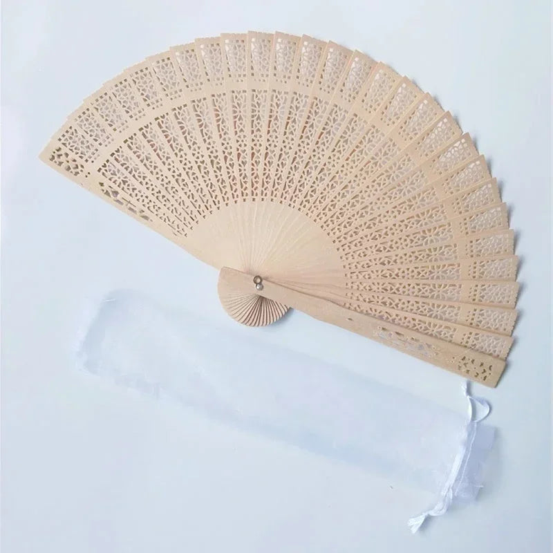 Minimalist Wood Folding Fans - Guest Favors