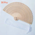 Minimalist Wood Folding Fans - Guest Favors