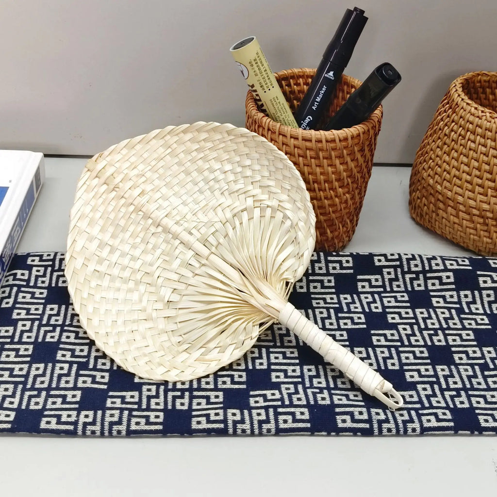 Natural Woven Bamboo Hand Fans - Guest Favors