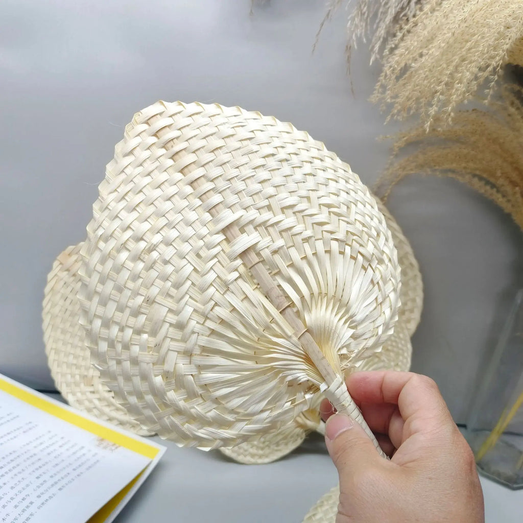 Natural Woven Bamboo Hand Fans - Guest Favors
