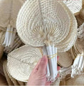 Natural Woven Bamboo Hand Fans - Guest Favors